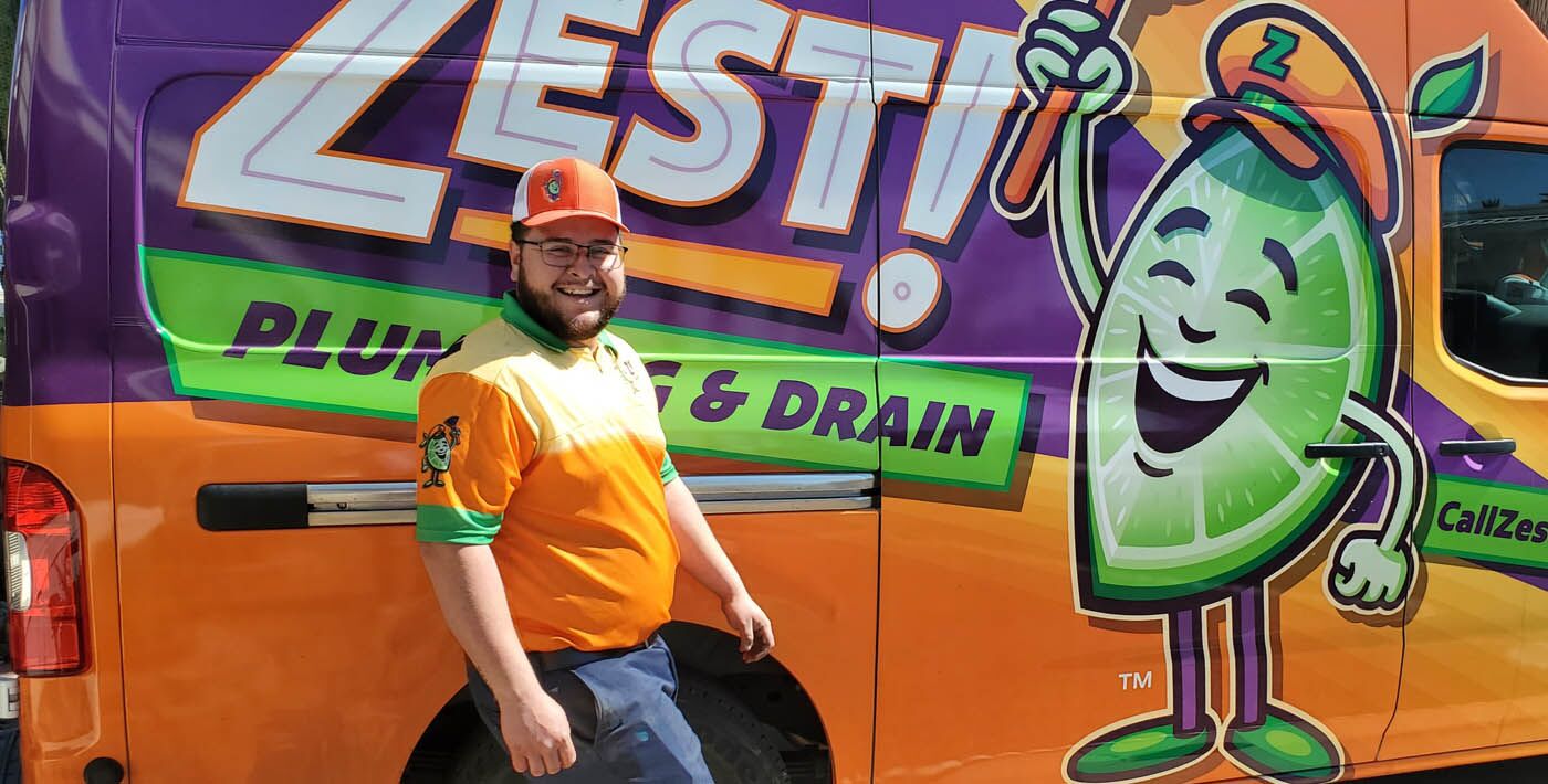 Zest Plumbing & Drain technician standing in front of a van in Scottsdale, AZ.